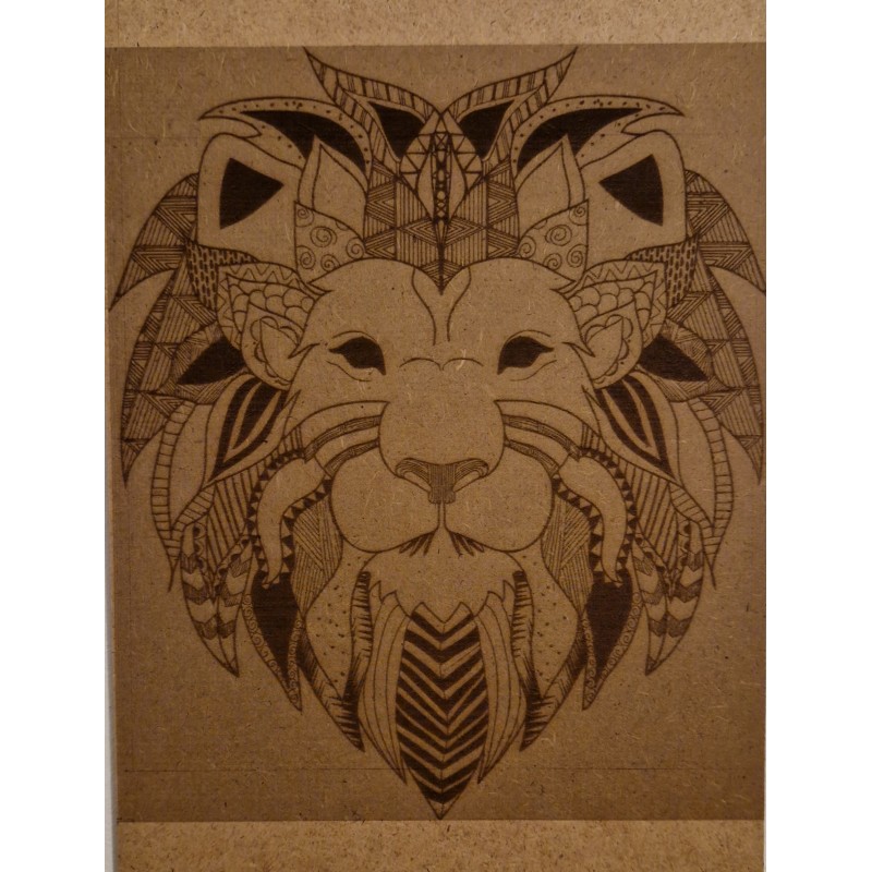 Gravure : un lion