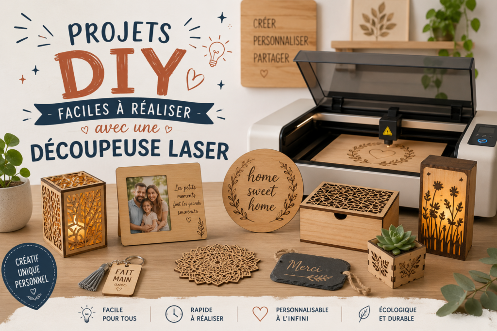 projets diy faciles à réaliser avec une découpeuse laser