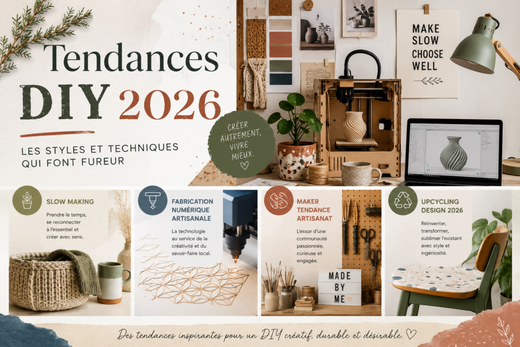 tendances diy 2026 les styles et techniques qui font fureur